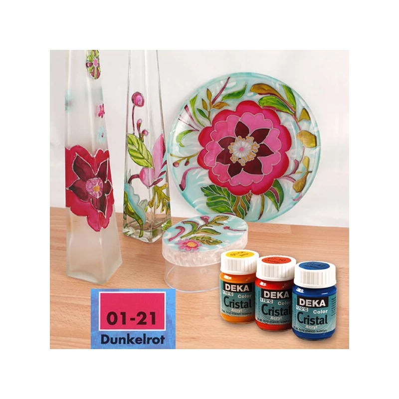 Deka Color Cristal üvegfesték 25 ml - 21 sötétpiros
