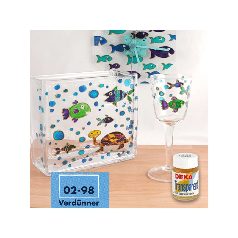 Deka Transparent oldószeres üvegfesték 25 ml - 98 oldószer