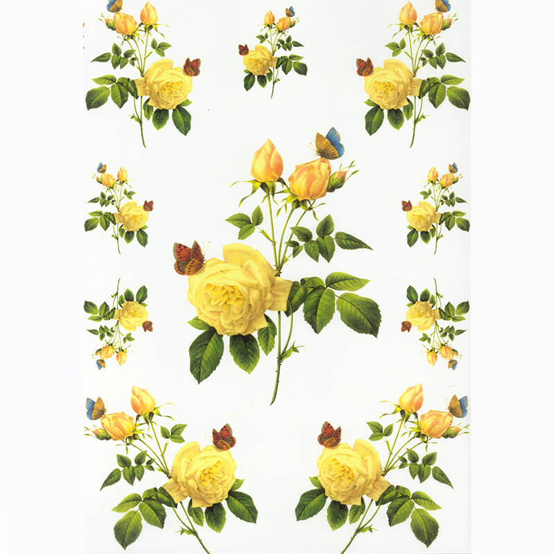 Rizspapír - sárga rózsa
