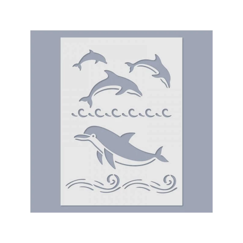 Stencil, 15x20 cm - Delfin 01