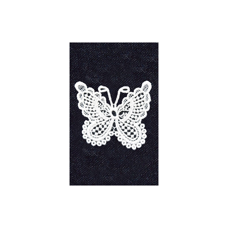 HotFix felvasalható minta, csipke, Pillangó, 8,5x7,5 cm