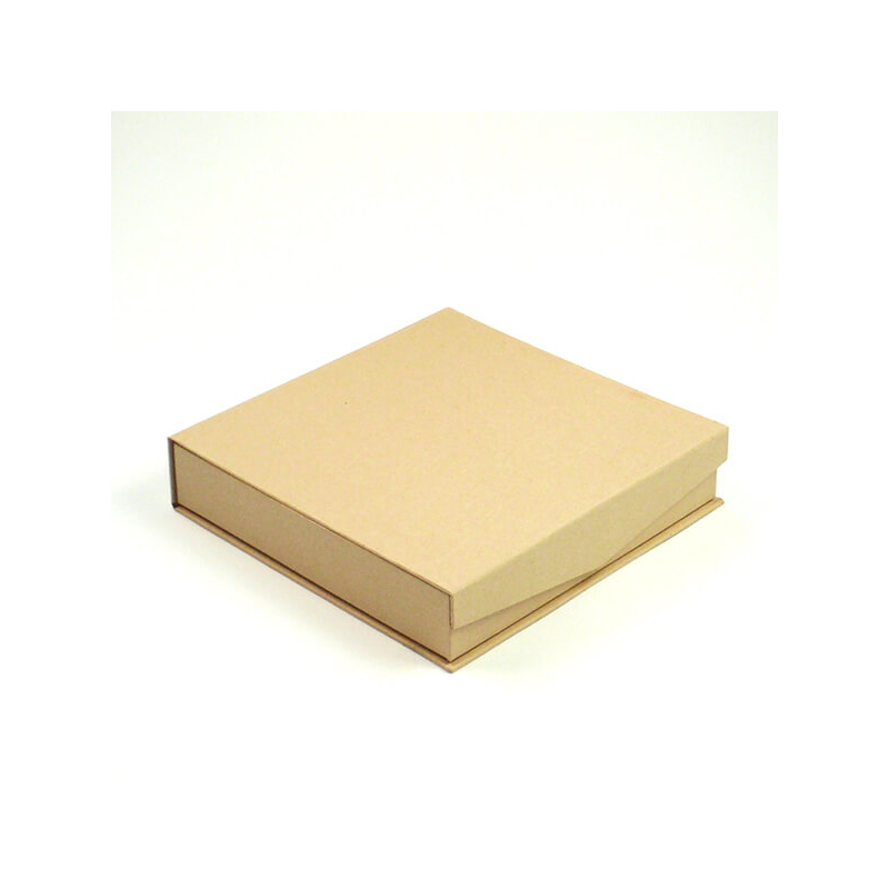 Papírmasé doboz, szalvétás - 19x19x4 cm, mágneszáras