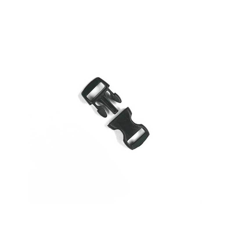 Paracord ívelt műanyag csat, Duraflex, 10 mm - fekete