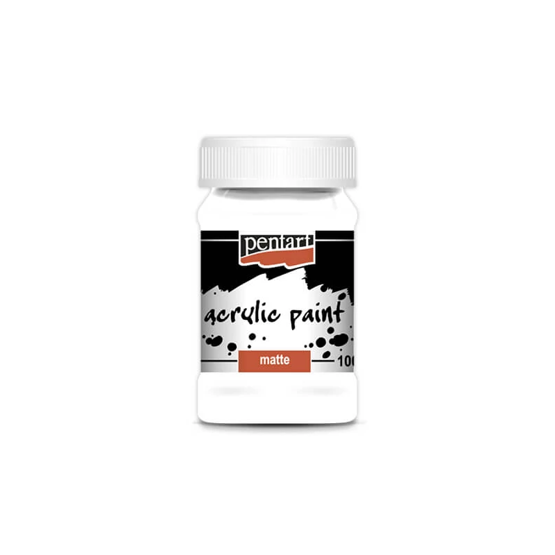 Pentart matt akrilfesték, 100 ml - fehér