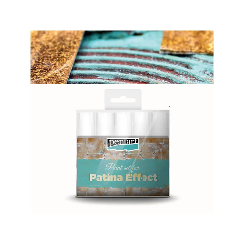 Pentart patina hatás festék szett, 5x20 ml