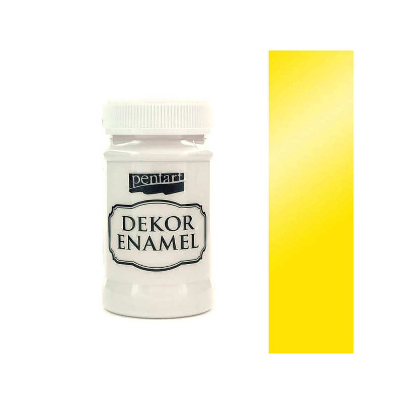 Dekor zománcfesték, 100 ml - sárga