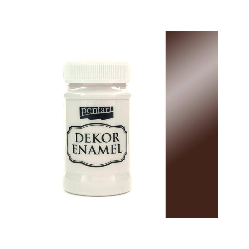 Dekor zománcfesték, 100 ml - barna