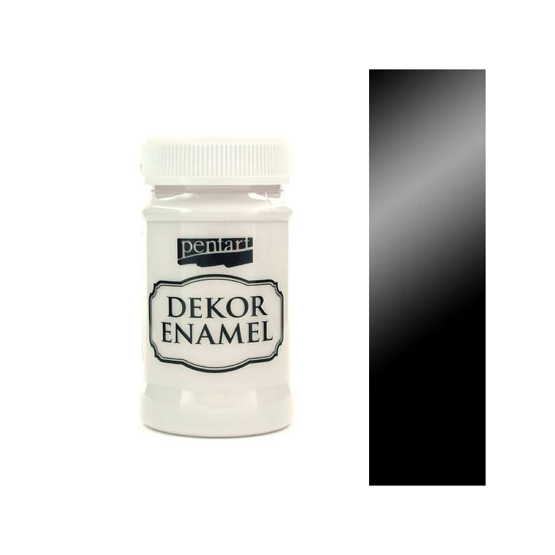 Dekor zománcfesték, 100 ml - fekete
