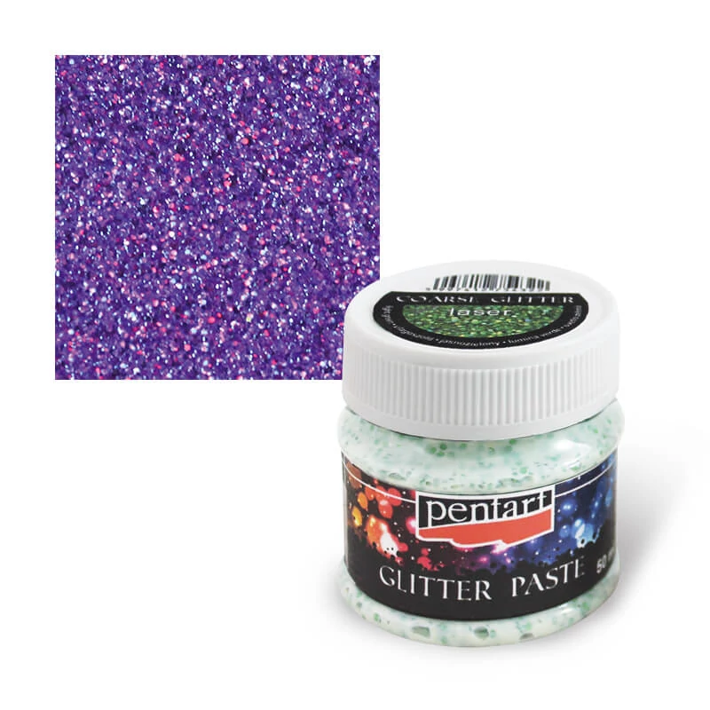 Glitterpaszta finom, 50 ml - lézerlila