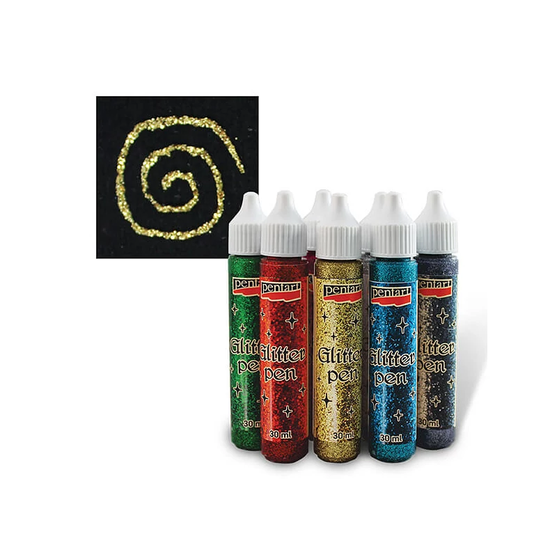 Pentart csillámtoll, 30 ml - arany