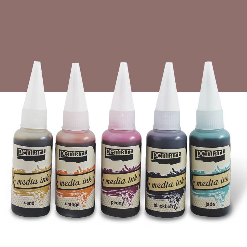 Pentart Media ink, tintafesték, 20 ml - must