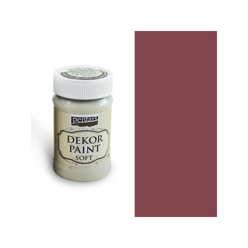 Pentart Dekor Paint Chalky, 100 ml - burgundi vörös