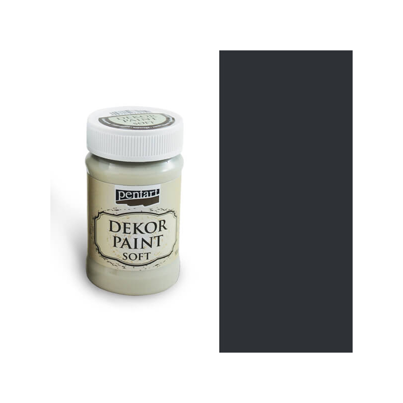 Pentart Dekor Paint Chalky, 100 ml - fekete