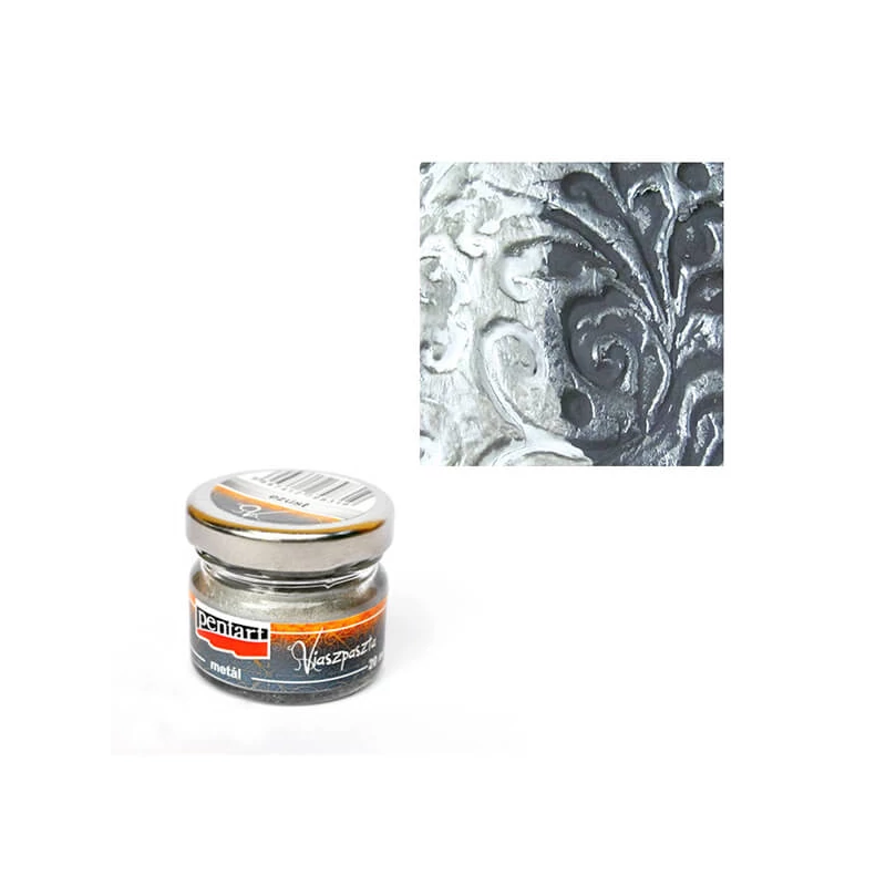 Pentart metál viaszpaszta, 20 ml - ezüst