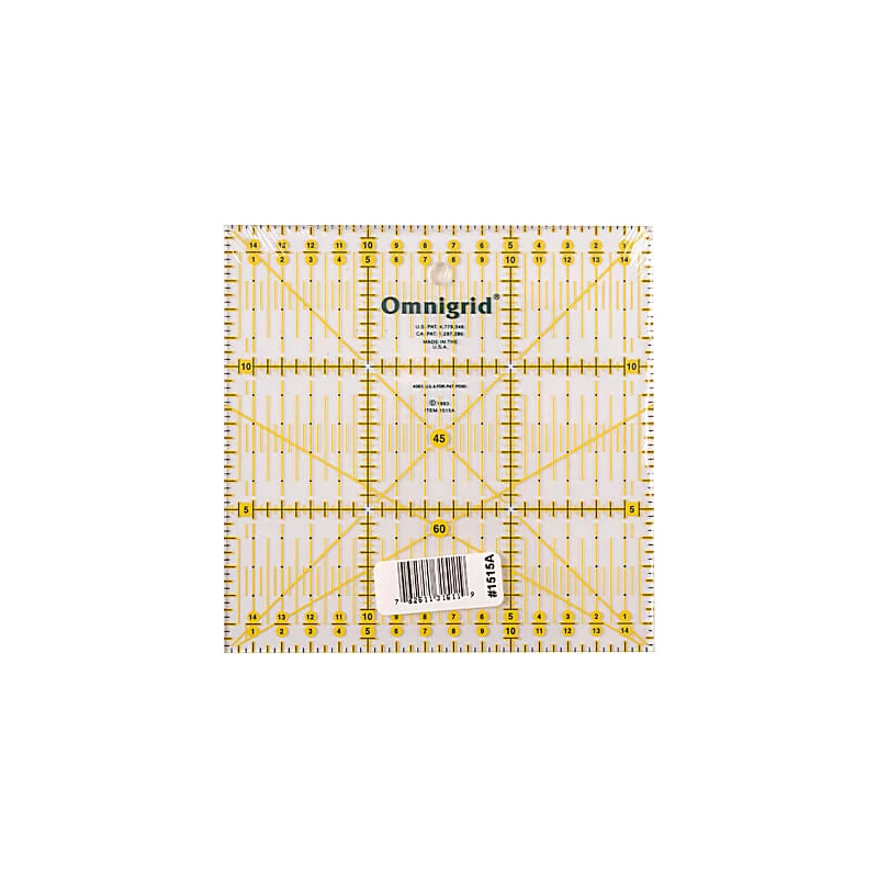 Patchwork vonalzó - 15x15 cm