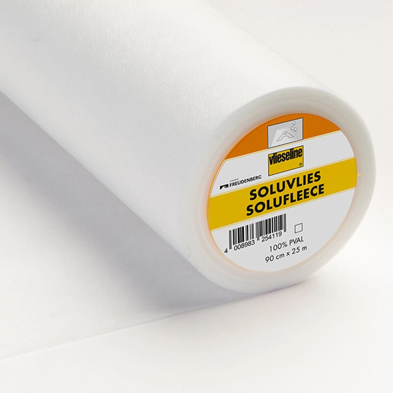 Vlieseline Soluvlies 321 53318690 - ideiglenes textilrögzítő, vízben oldható, 90 cm széles