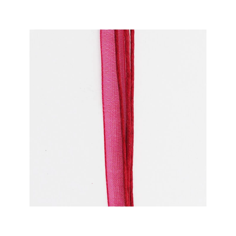 Organza nyaklánc viaszolt szállal, delfin kapoccsal - pink