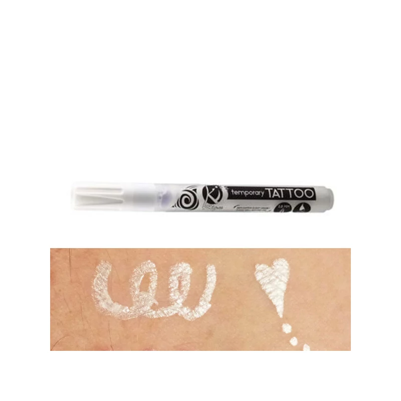 Tetováló filc, ideiglenes Tattoo, 0,8-3 mm - fehér