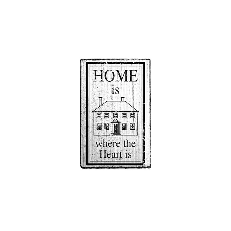 Pecsételő, Woodies, Vintage, 4x6 cm - Home is where the heart is