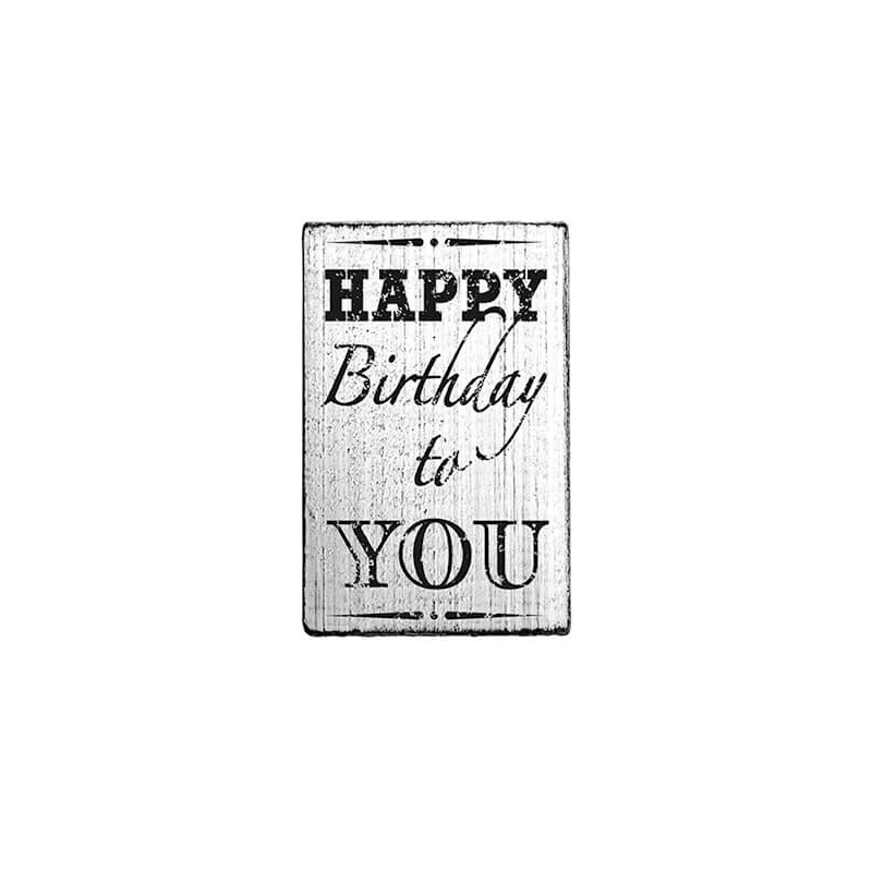 Pecsételő, Woodies, Vintage, 4x6 cm - Happy birthday to you