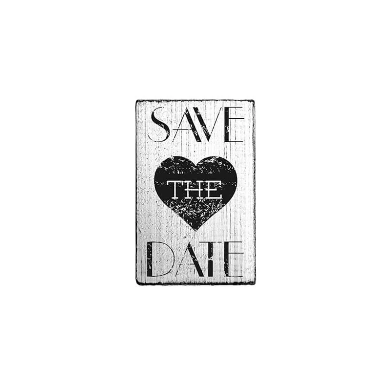 Pecsételő, Woodies, Vintage, 4x6 cm - Save the date