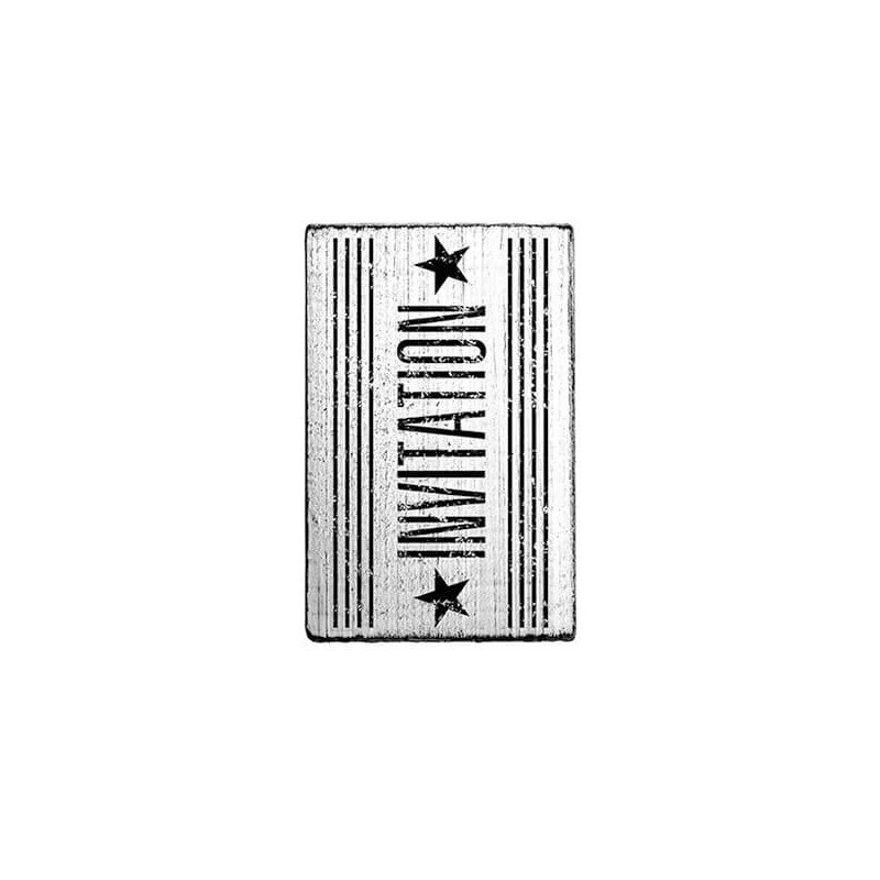 Pecsételő, Woodies, Vintage, 4x6 cm - Invitation stars