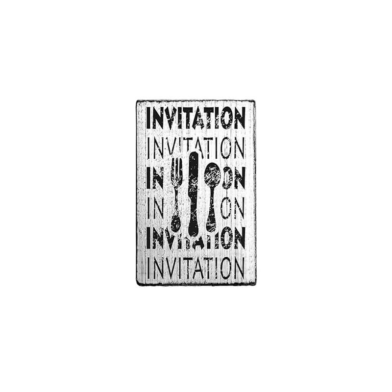 Pecsételő, Woodies, Vintage, 4x6 cm - Invitation invitation