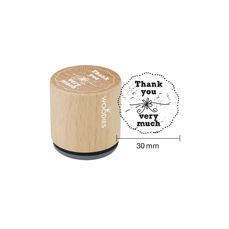 Pecsételő, Woodies, 3 cm - Thank you very much