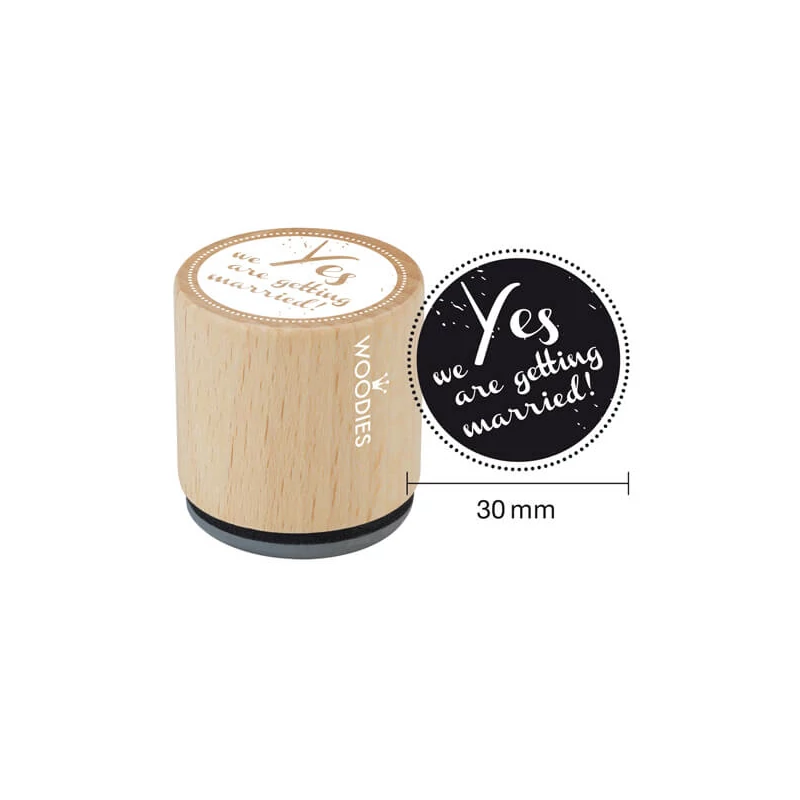 Pecsételő, Woodies, 3 cm - Yes we are...