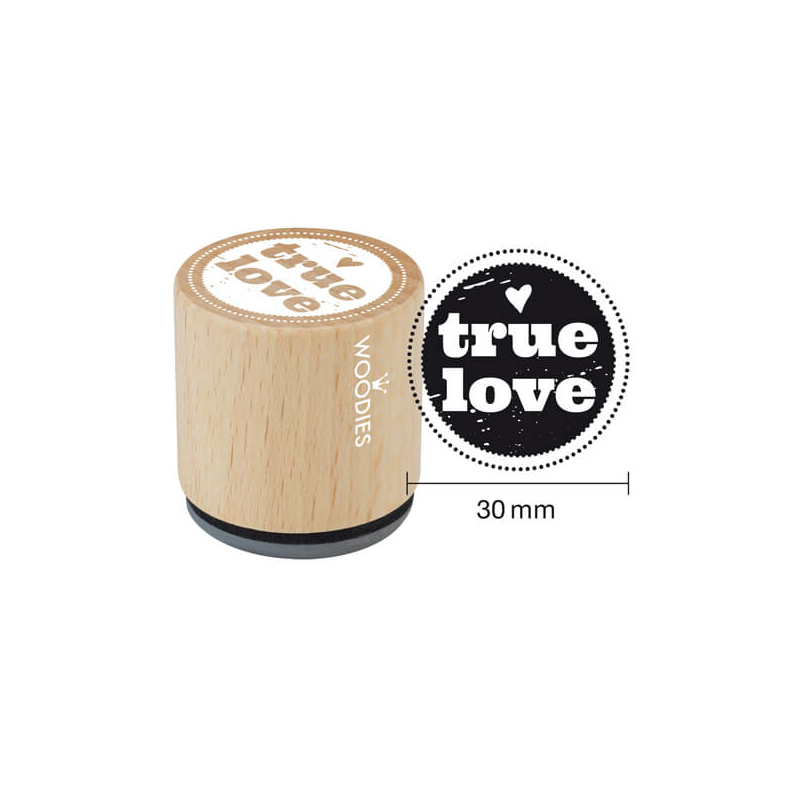 Pecsételő, Woodies, 3 cm - True love