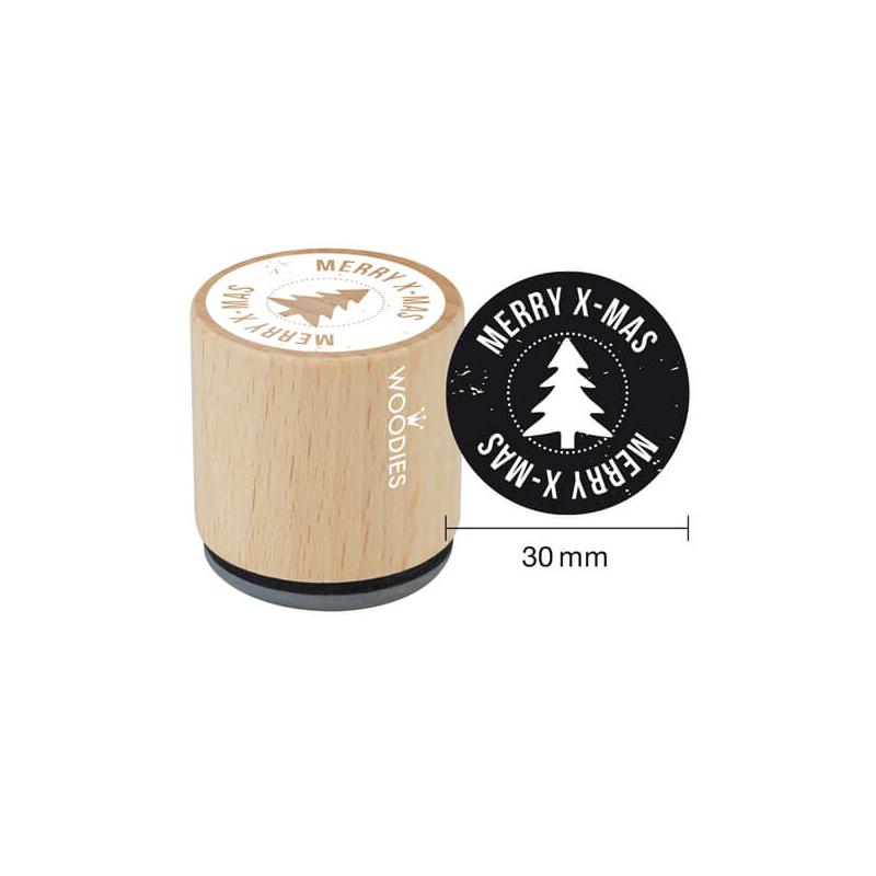Pecsételő, Woodies, 3 cm - Merry X-mas