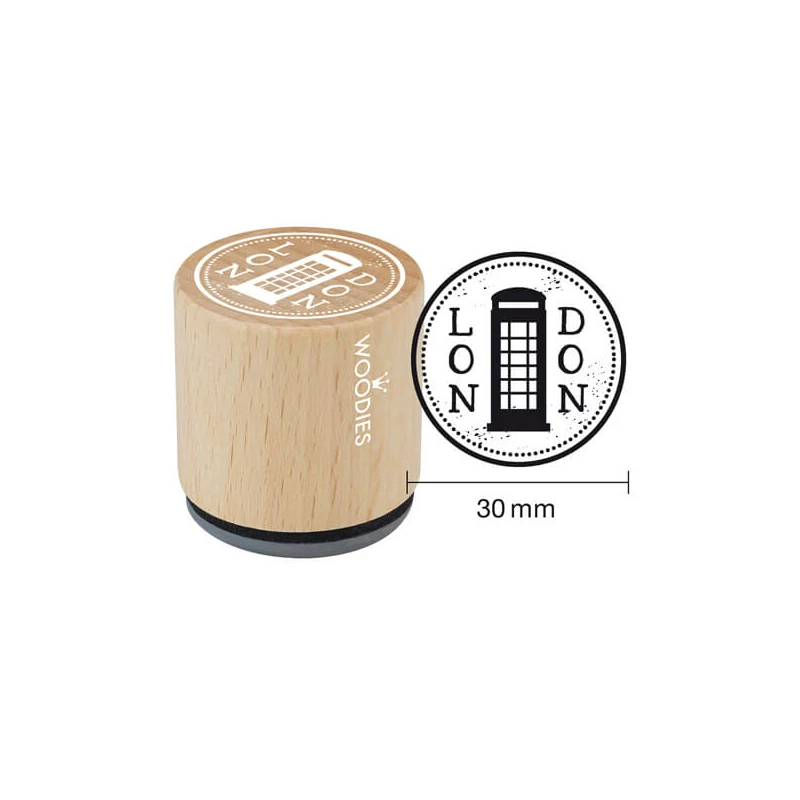 Pecsételő, Woodies, 3 cm - Telephone box