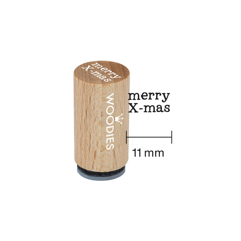 Pecsételő, Woodies, 1,3 cm - Merry X-mas