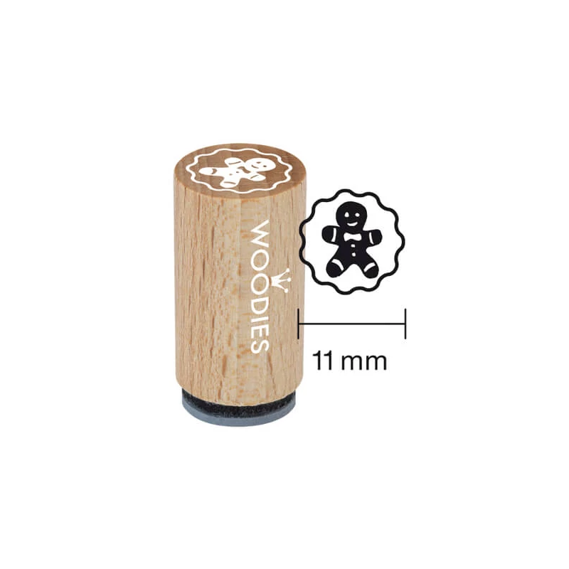 Pecsételő, Woodies, 1,3 cm - Mézeskalács figura