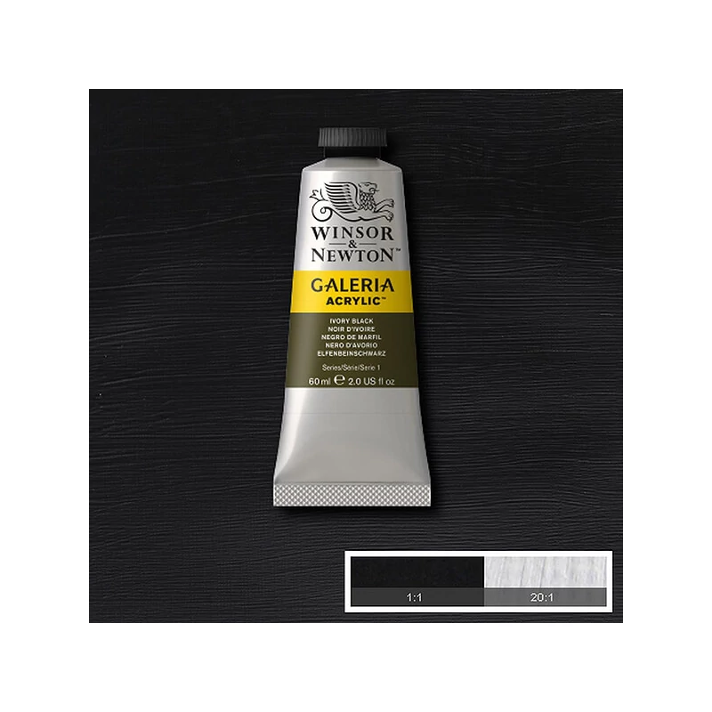 Winsor&Newton Galeria akrilfesték, 60 ml - 331, ivory black