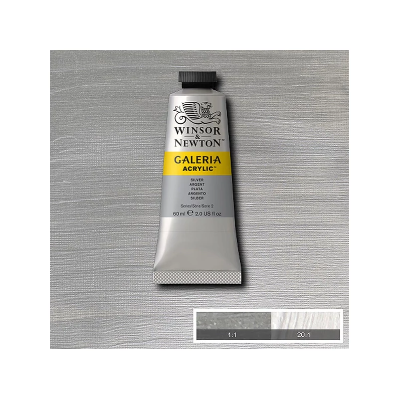 Winsor&Newton Galeria akrilfesték, 60 ml - 617, silver