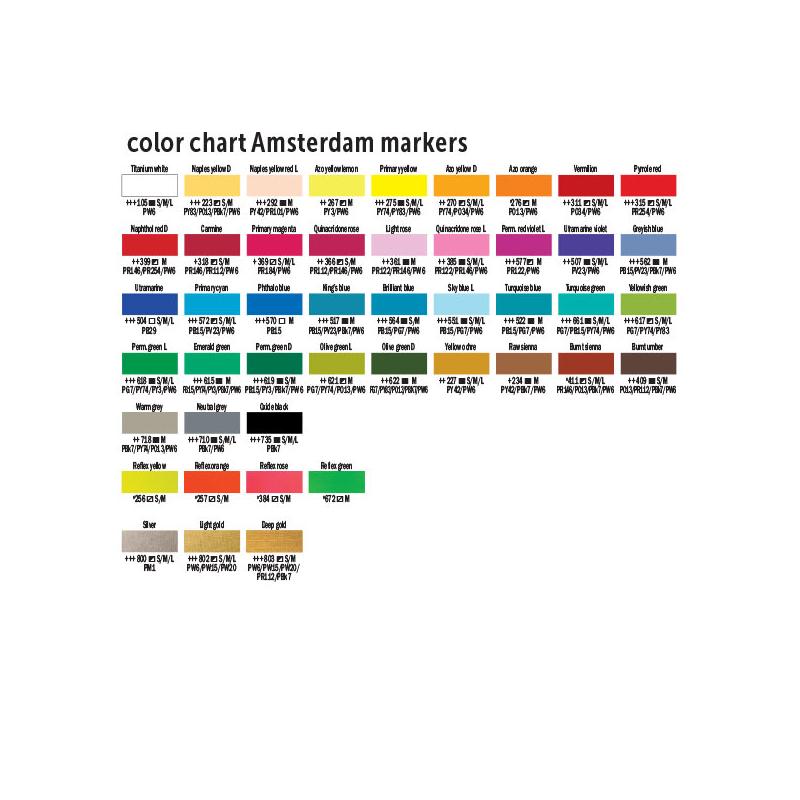Talens Amsterdam akril filctoll, S - 256, reflex yellow