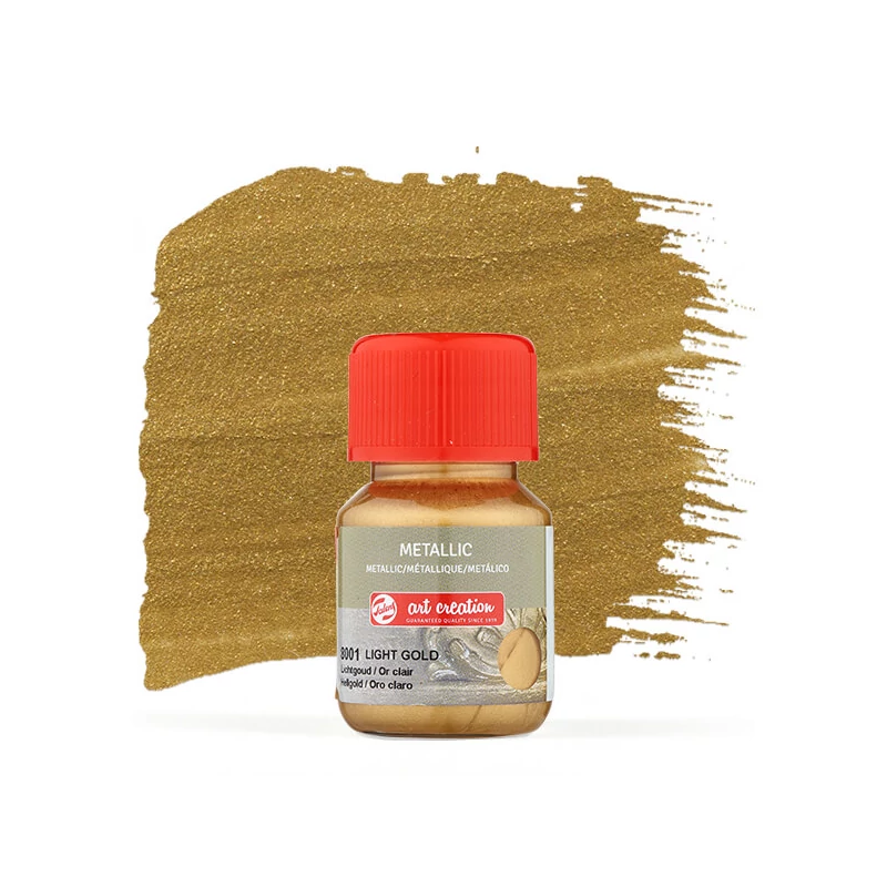 Art Creation Metallic akrilfesték 30 ml - 8001 világosarany Light gold