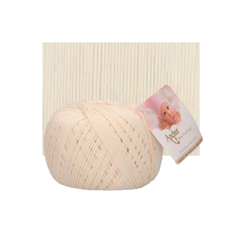 Horgolófonal, Baby Pure Cotton, 50 g, 00105 natúr fehér