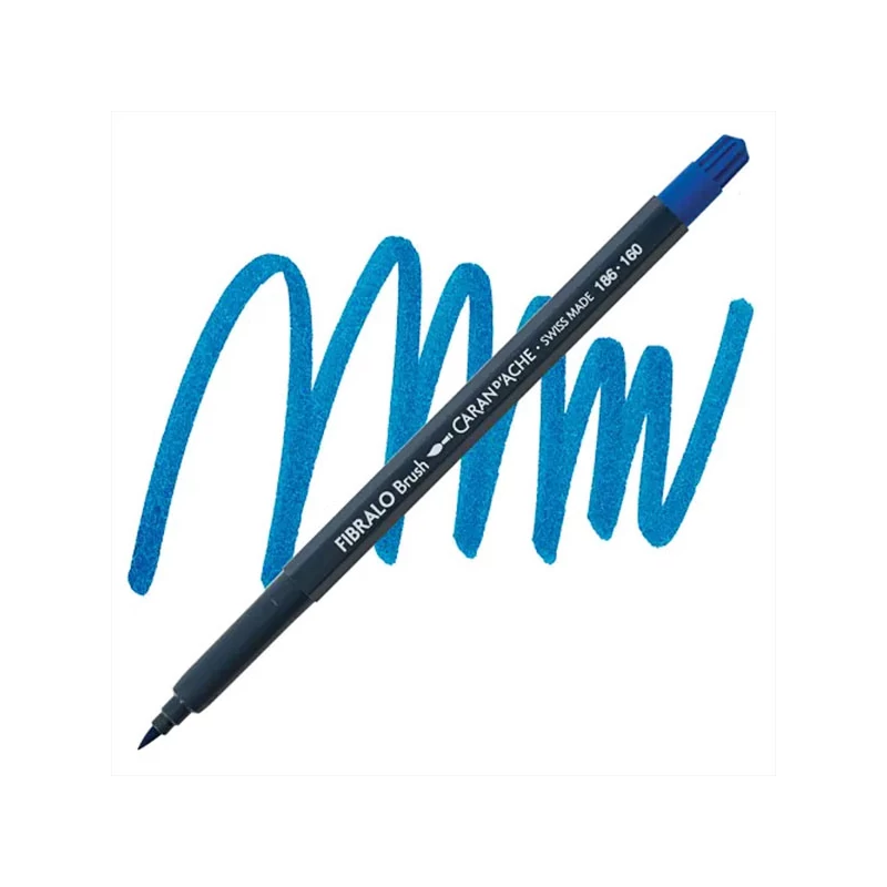 Caran d'Ache Fibralo Brush Pen ecsetfilc - 160, cobalt blue