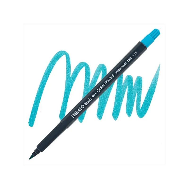 Caran d'Ache Fibralo Brush Pen ecsetfilc - 171, turquoise blue