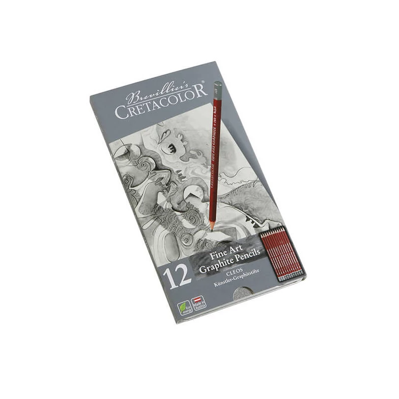 Cretacolor Fine Art Graphite grafitceruza készlet - 12 db, fémdobozos