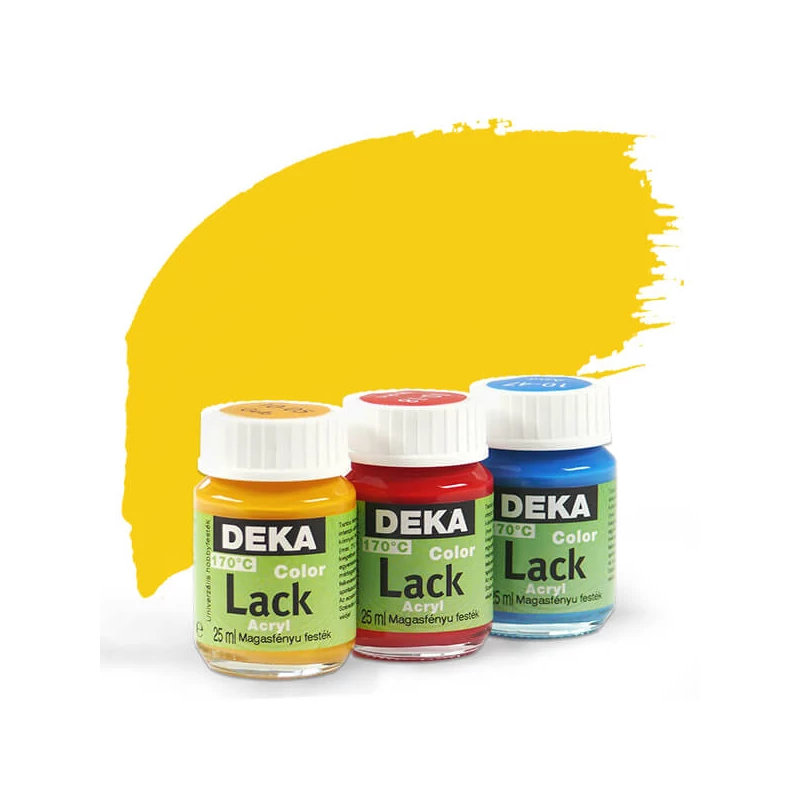 Deka Color Lack fényes akrilfesték 25 ml - 05 sárga