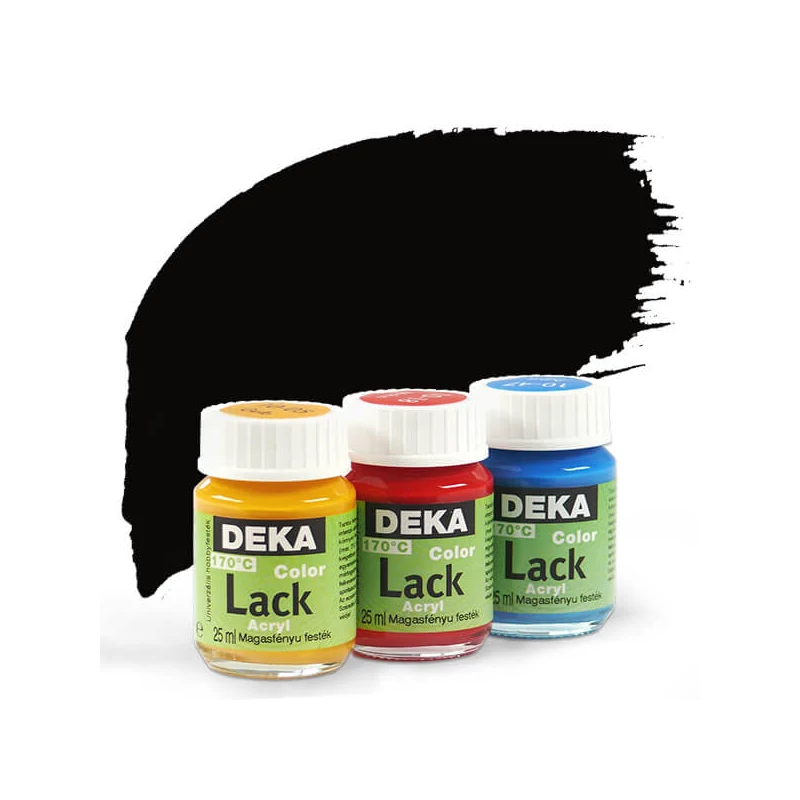 Deka Color Lack fényes akrilfesték 25 ml - 90 fekete