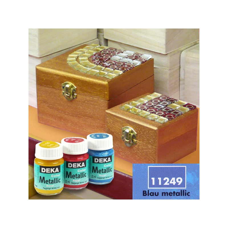 Deka Color Metallic metál akrilfesték 25 ml - 49 kék