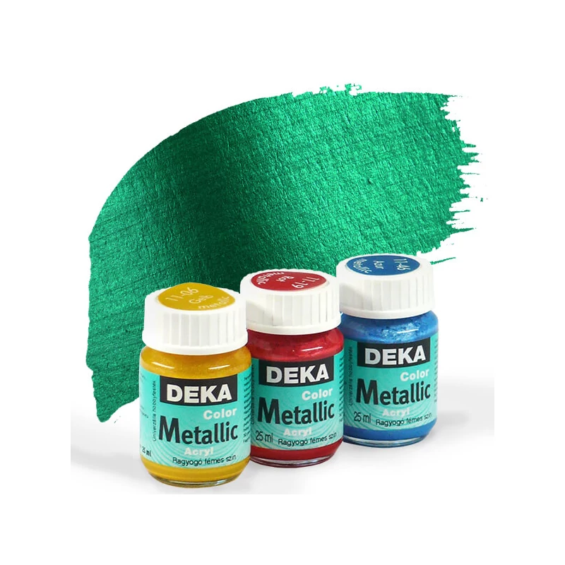 Deka Color Metallic metál akrilfesték 25 ml - 65 zöld