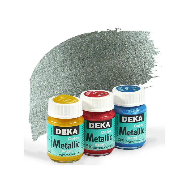 Deka Color Metallic metál akrilfesték 25 ml - 96 ezüst
