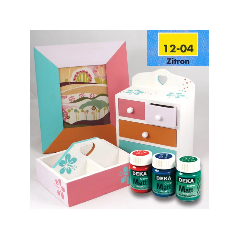 Deka Color Matt akrilfesték 25 ml - 04 citromsárga