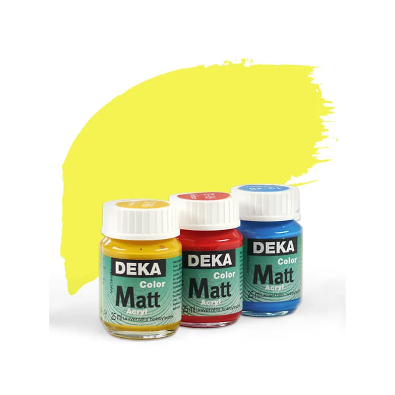 Deka Color Matt akrilfesték 25 ml - 04 citromsárga
