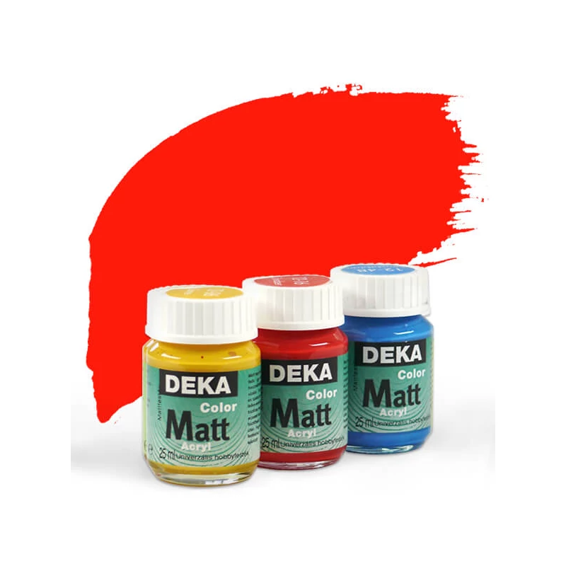 Deka Color Matt akrilfesték 25 ml - 18 pipacspiros